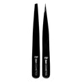 BWH - Pointy + Slanted Midnight Chrome Tweezers